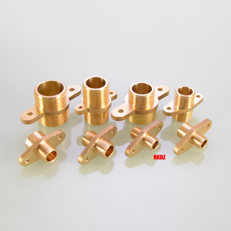 Brass Pipe Fittings BSP Female/Male Thread Flange Fixed Connector Water Adapter