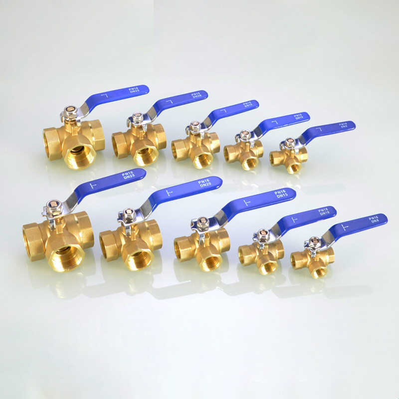 Brass 3 Way Ball Valve Full L/T-Type Port 1/4” to 1”BSP Female Connector Valve
