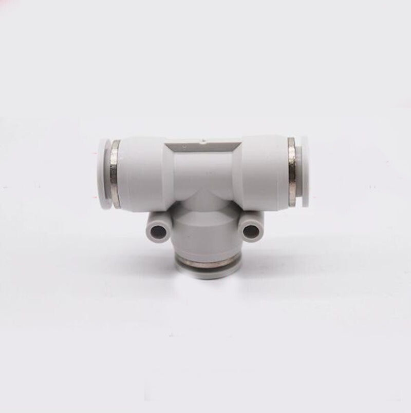 Pneumatic T-piece Connectors Air Hose Push In PE/PEG Tees Fitting Adapter 4-12mm