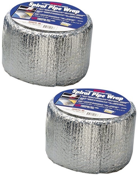 Reflectix SPW0602508 6″ x 25′ R-2 Insulated Aluminum Foil Pipe Wrap – 2 Rolls