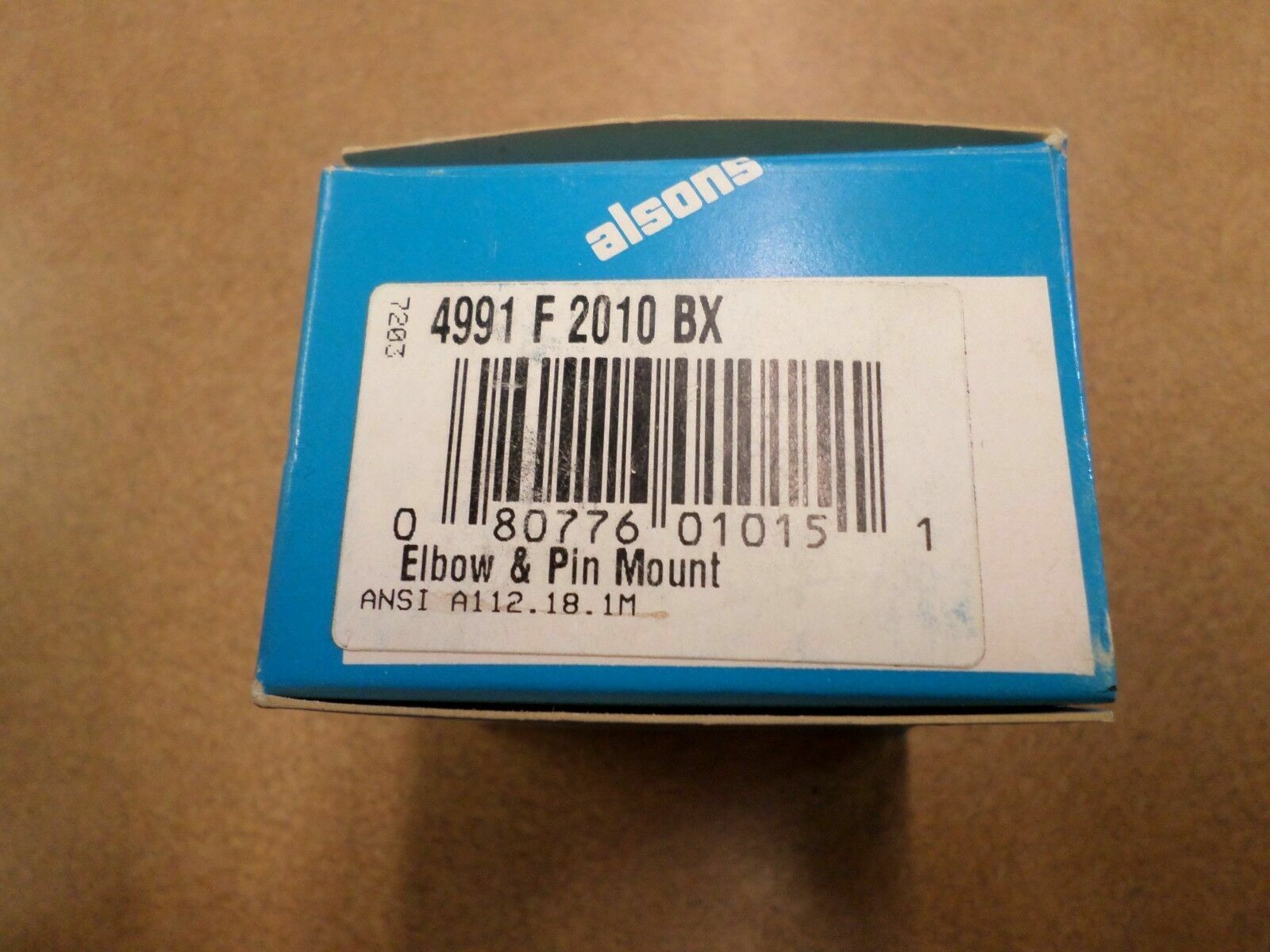 Alsons 4991F2010BX Wall Supply Elbow w/ Pin Mount, Polished Brass