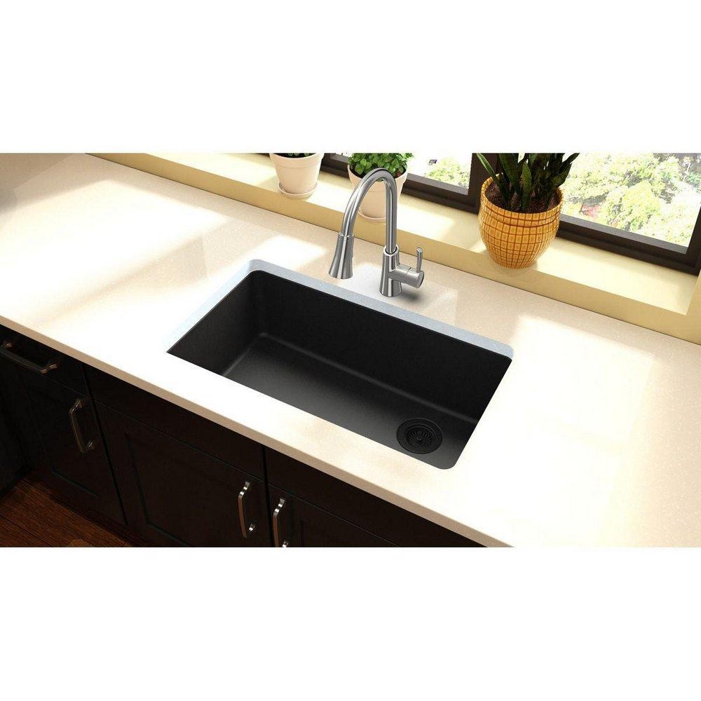 ELKAY ELGU13322BK0 Quartz Classic 33×18.75×9.5 Single Bowl Undermount