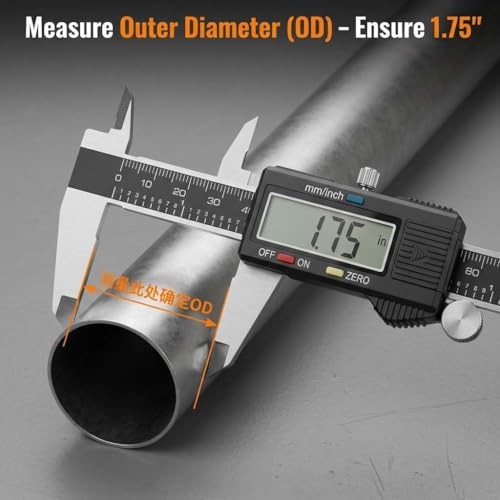 U-Bolt Exhaust Clamp 1.75″ OD Carbon Steel Pipe Connector for 1-3/4″ 2 Pack