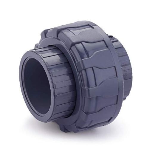 PVC Pipe Fitting, 2″ Union JETSTREAM, Schedule 80, Grey, EPDM O-Ring, 2 Inch