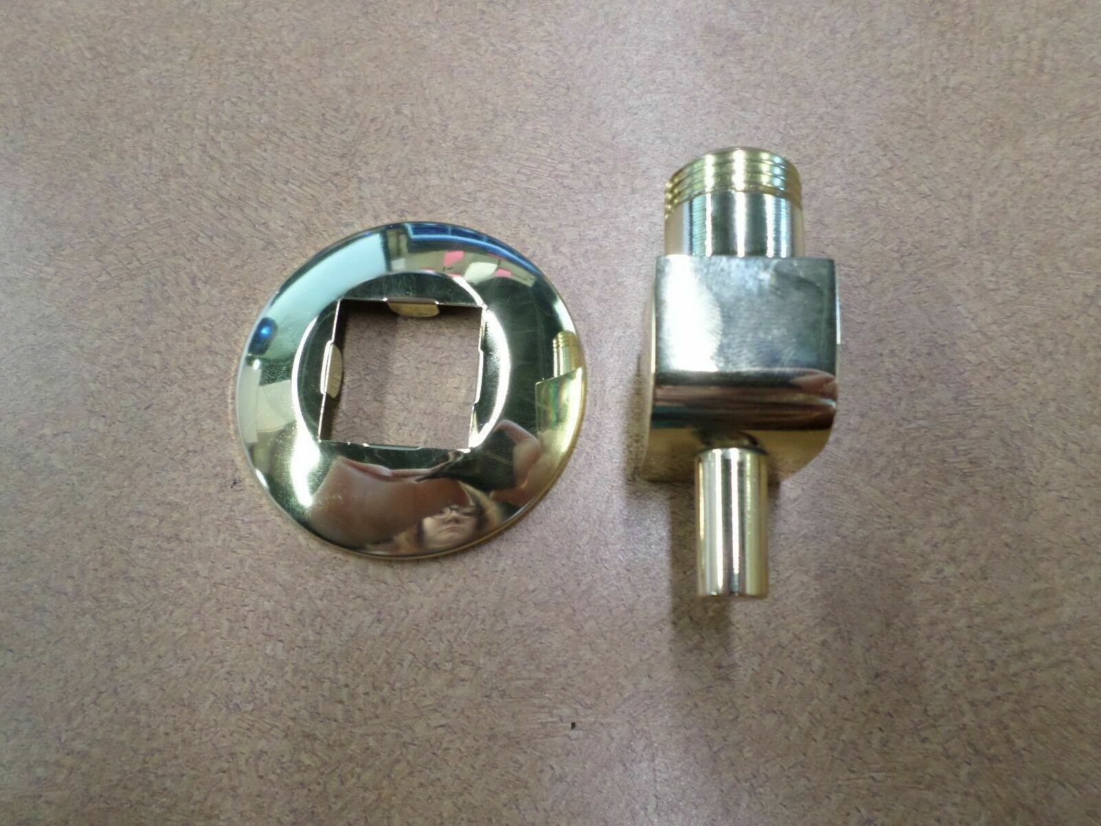 Alsons 4991F2010BX Wall Supply Elbow w/ Pin Mount, Polished Brass