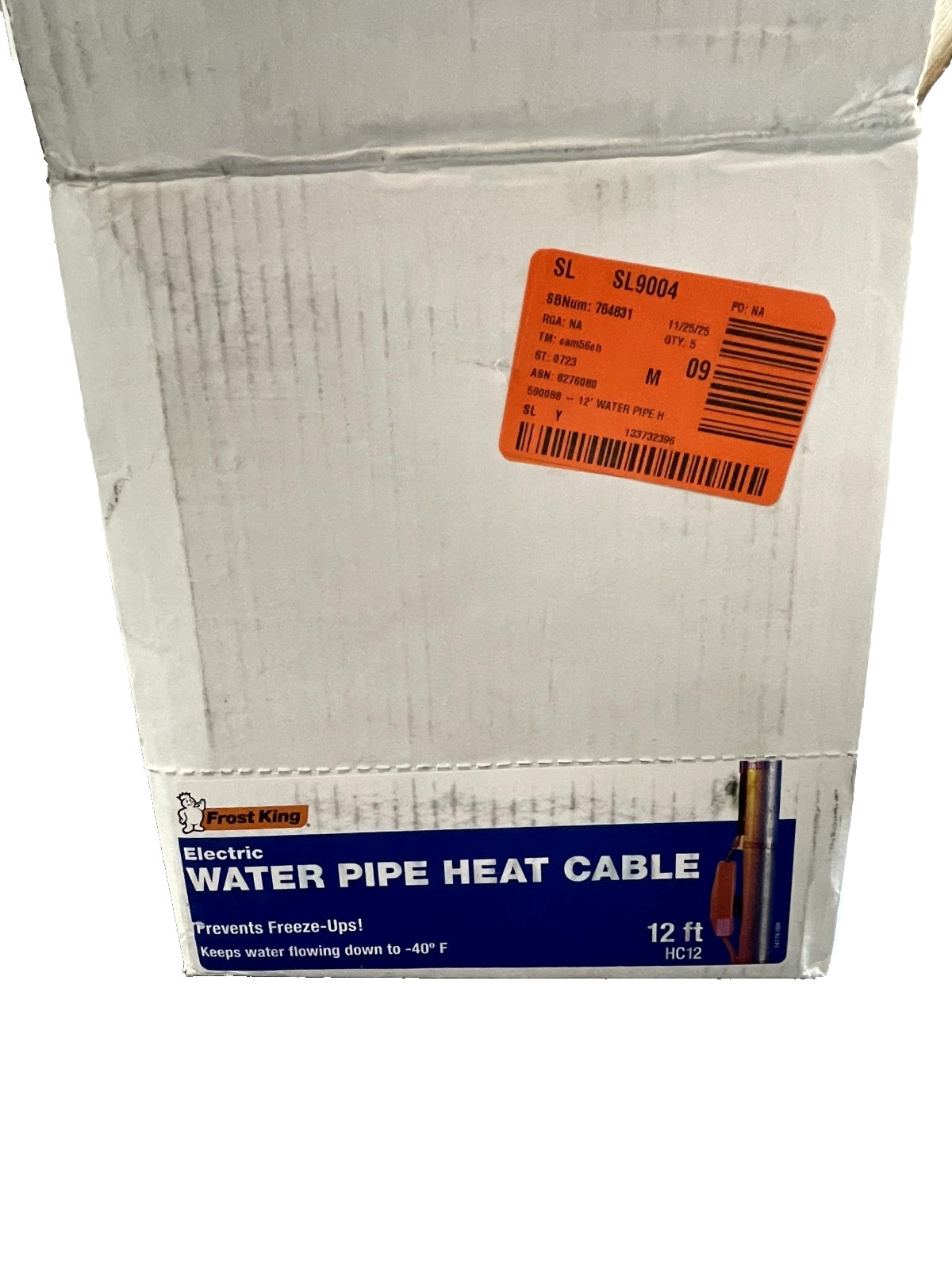 Frost King HC12 12 ft. Power Indicator Light Electric Water Pipe Heat Cable Kit