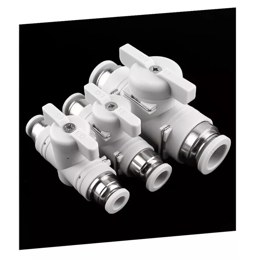 Water Fed Pole Control Valve Push Fit For 4mm~16mm Hoses Push Fit Tap Pneumatic