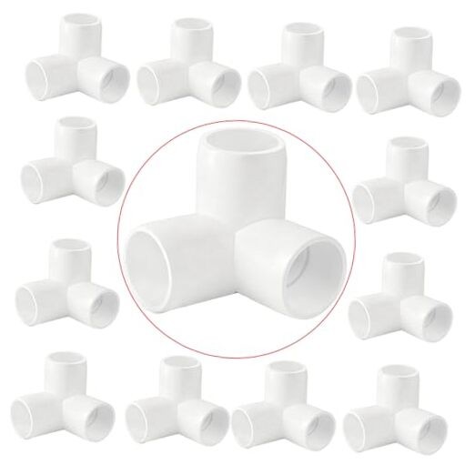 3 Way PVC Pipe Fitting 3/4inch,Pack PVC Elbow Corner 3/4Inch 13 3-Way Elbow