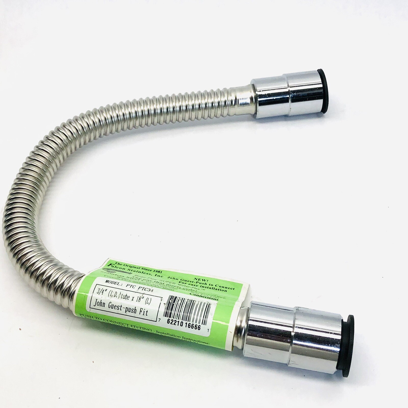 FALCON STAINLESS # PTC34 WATER CONNECTOR 3/4″. JOHN GUEST-PUSH FIT