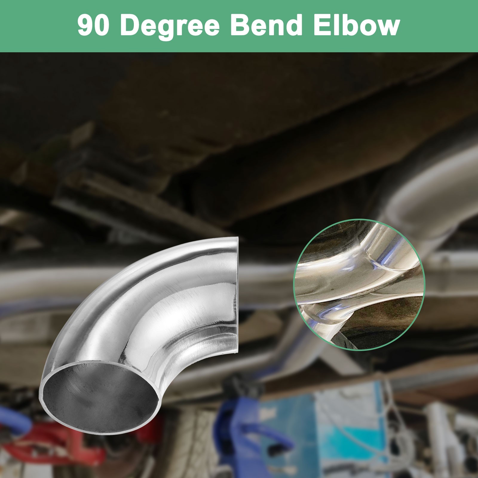 2-Pack OD 1.7 Inch 90 Degree Mandrel Bend Elbow, Thicken 1.5 mm Height 69 mm
