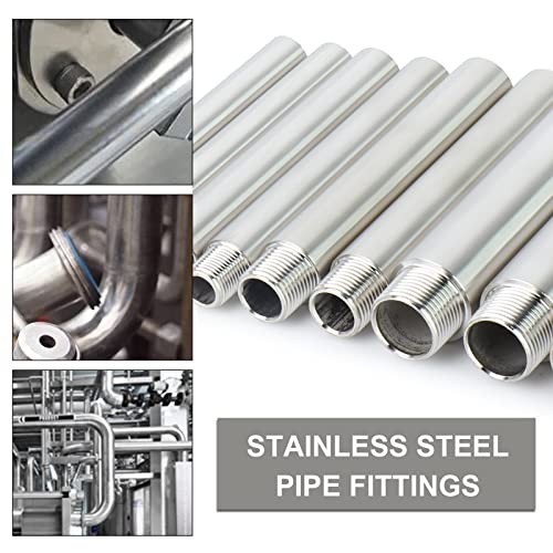 2PCS Stainless Steel Pipe Fittings, 1/4″ 1/4″ (M x F)NPT 2Pcs 2″ (50mm) Length