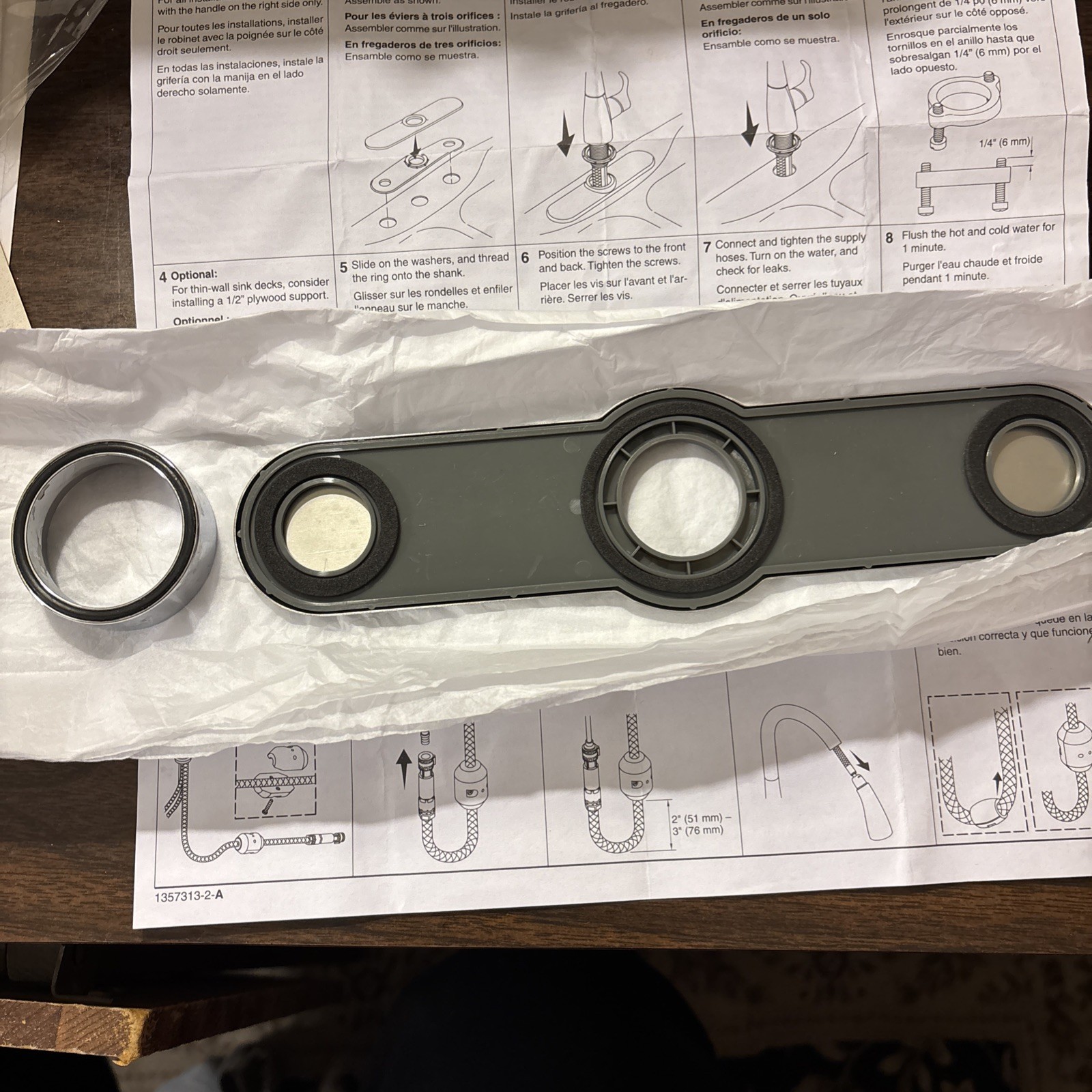 Kohler Sink Hole Cover from 3 holes to one