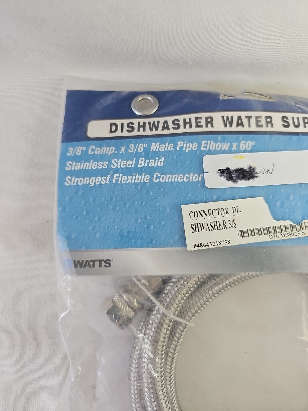 NEW 3/8″ Comp x 60″ 5-FT S.S Universal Dishwasher Water Supply Line Connector LF