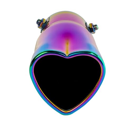 2.5 inch Inlet Fit For 1.75 2 2.25 Inch Exhaust Pepe Heart Shaped Colorful