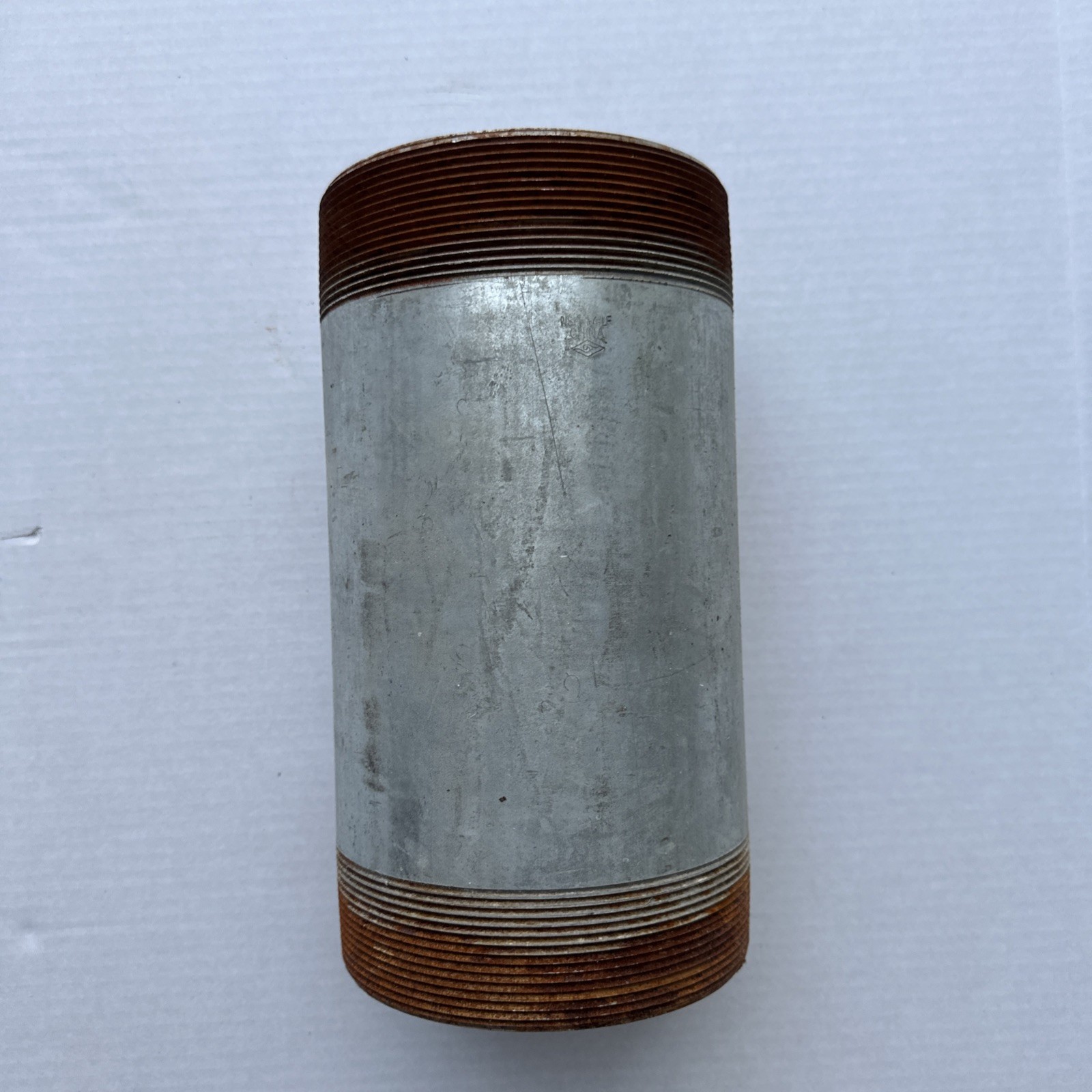6″ inlet X 12″ length Galvanized Steel Pipe Nipple plumbing industrial