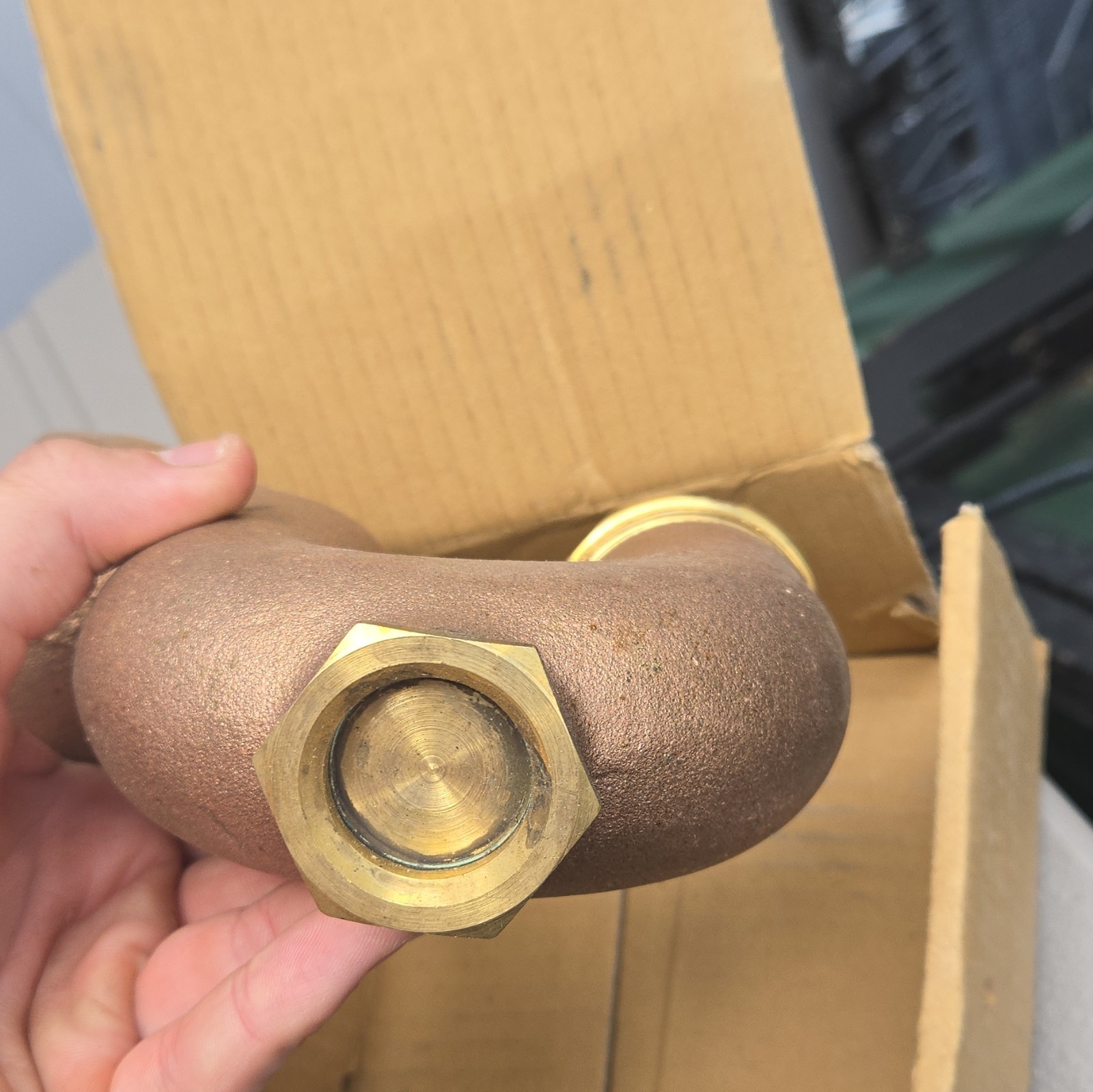 Everflow NY Trap 2 in x 1-1/2 in Rough Brass w/ Cleanout for Sink MPN 2112