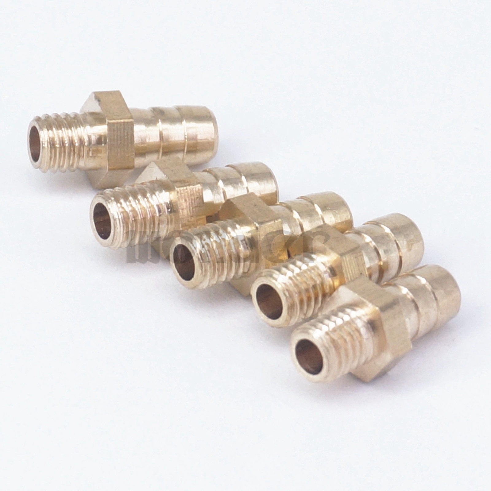 5pcs Hose Barb I/D 5mm – M5x0.8 Male Brass Coupler Splicer Pipe Fitting Adapters