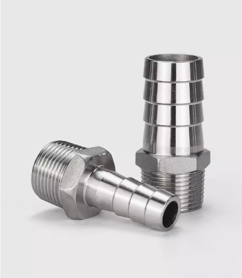 304 Stainless Steel Male Thread Fitting Barb Hose Tail End Connector 1/8″-2″