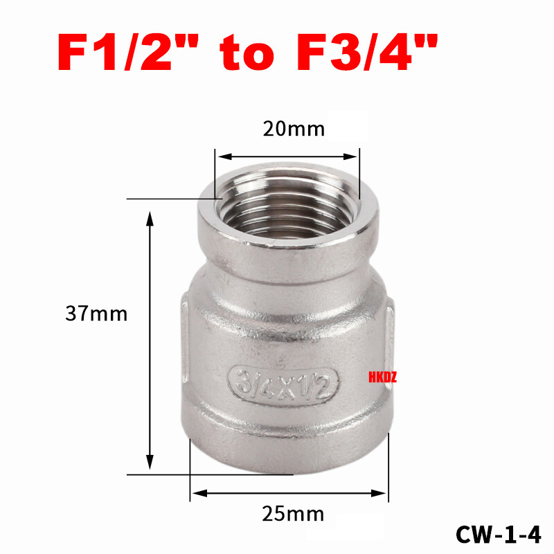 Stainless Steel 304 Straight Reducing Adaptors BSP Female to Female Pipe Fitting