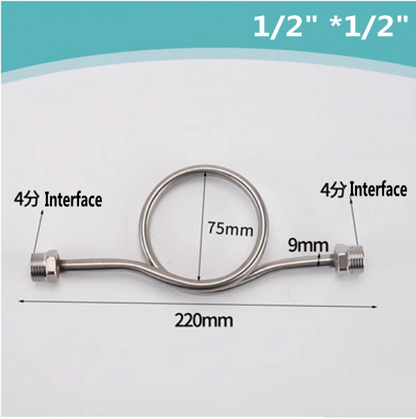 F14/20 Stainless Steel /Iron Pressure Gauge Buffer Pipe Elbow Joint Accessories