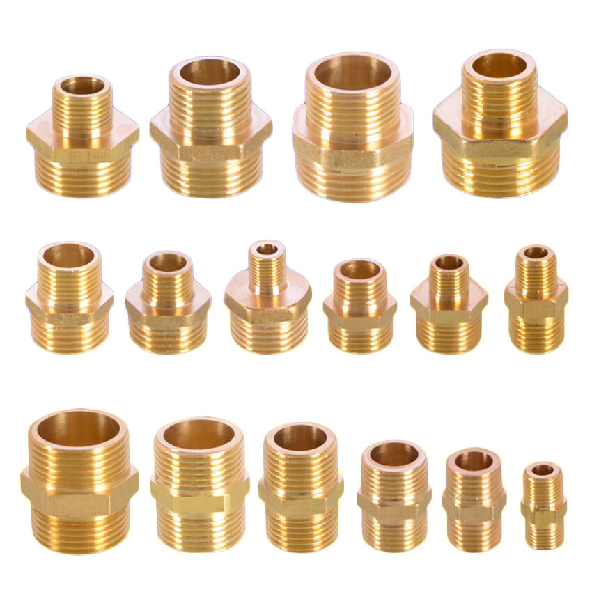 BSP 1/8″ 1/4″ 3/8″ 1/2″ 3/4″ 1″ Brass Male Thread Connector Pipe Fitting Adapter