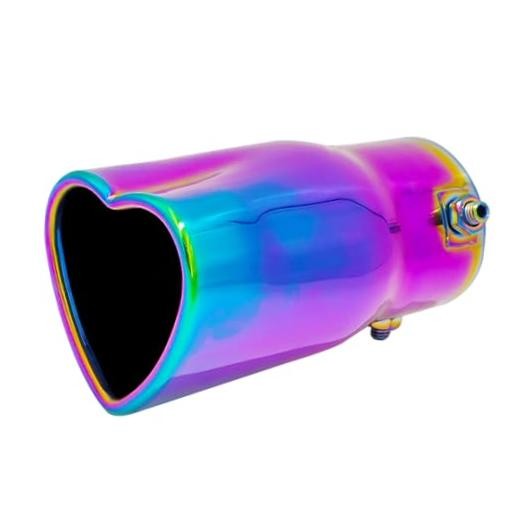 2.5 inch Inlet Fit For 1.75 2 2.25 Inch Exhaust Pepe Heart Shaped Colorful