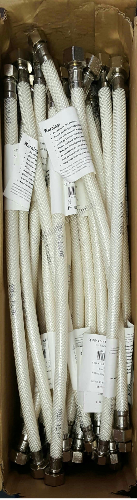 38 HDS 403349 16″ Braided PVC Water Supply 3/8″ Compression x 1/2″ Female Pipe