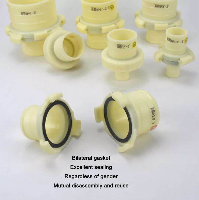 Plastic Hose Quick Connector Adapter With Clamp Snap Garden Hose Pipe Fitting