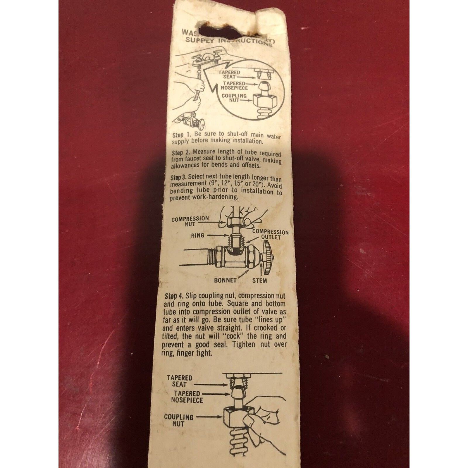 Basin Supply Tube 3/8 OD” x 12″ 2 Pack Plumb Shop PS60