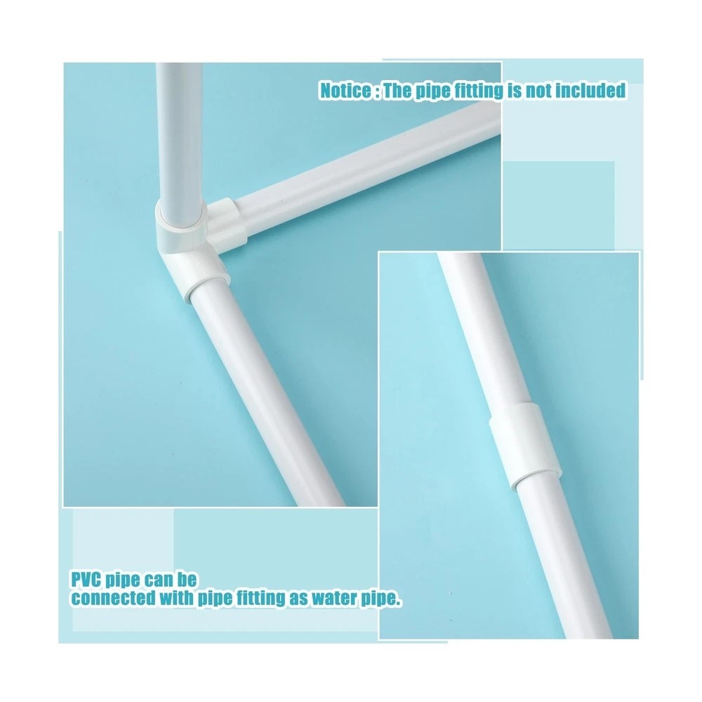 Sasylvia 10 Pcs Length PVC Pipe White DIY PVC Projects Sch40 Furniture Grade