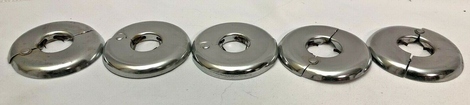 LOT OF 5 1” IPS Pipe Escutcheon Split (Chrome) Pipes