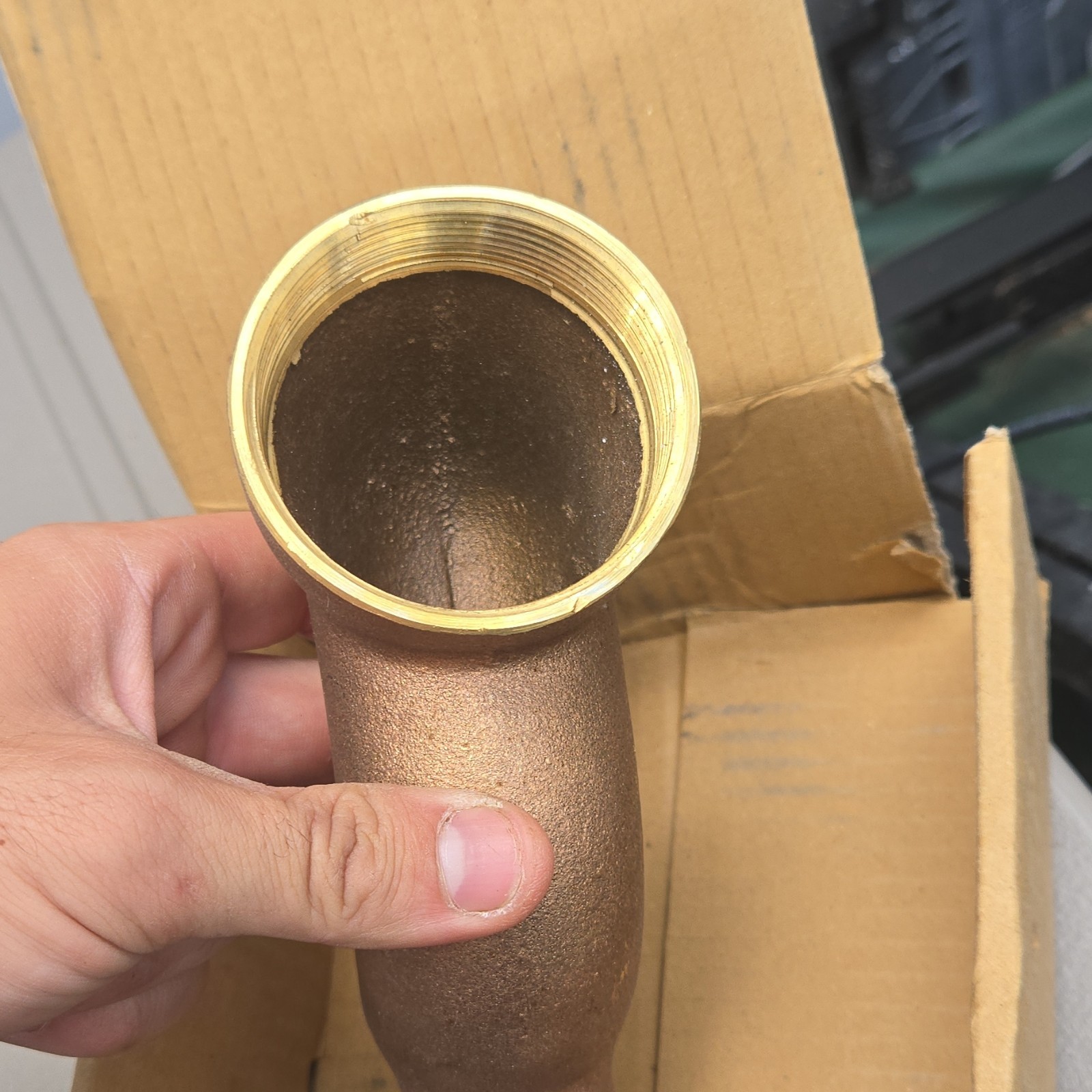 Everflow NY Trap 2 in x 1-1/2 in Rough Brass w/ Cleanout for Sink MPN 2112