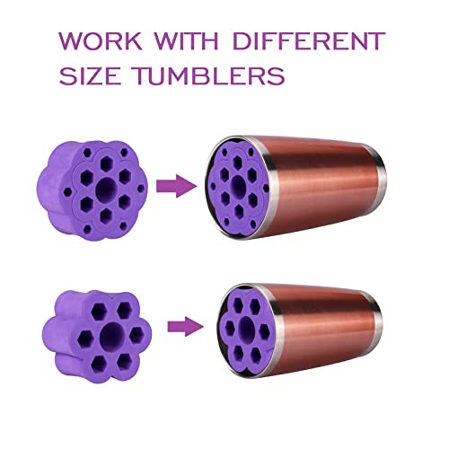 RF REENFAYA Cup Turner Foam, Tumbler Turner Foams Set for 3/4 Inch PVC Purple