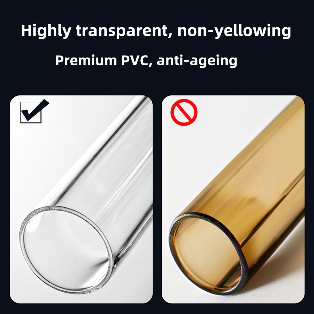 20-110mm Clear PVC Pipe Round Tube Highly Transparent Tubing 10cm 15cm 20cm 50cm