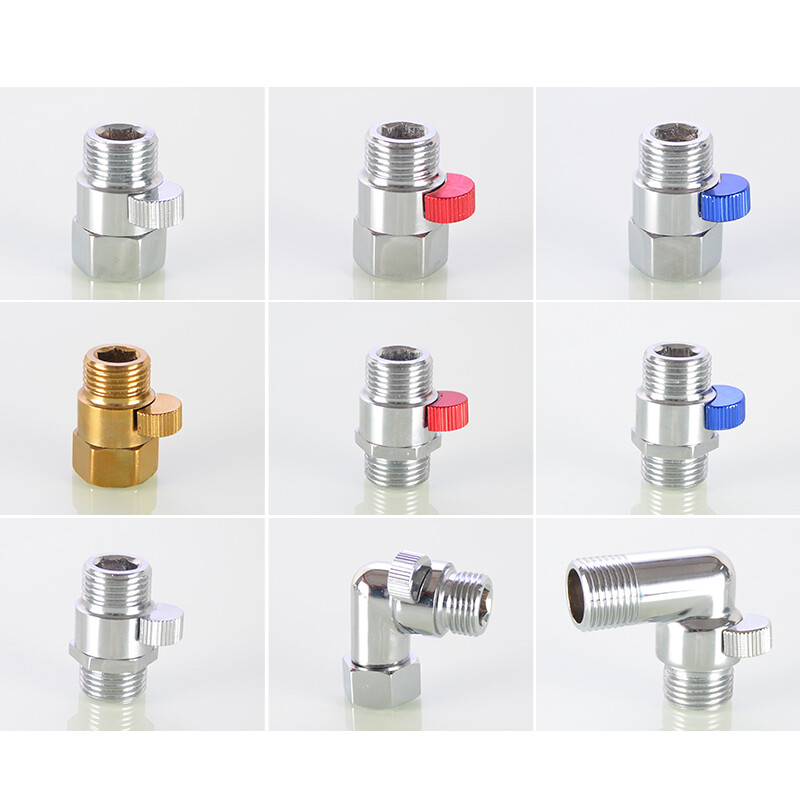 1/2″ Brass Shut Off Valve Water Tap Connector Faucet Thread Adapter Sink On-Off