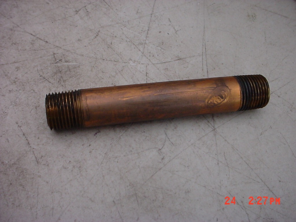 Lot of 6 Oil Rubbed Bronze 1/2″ x 5″ Brass Nipple
