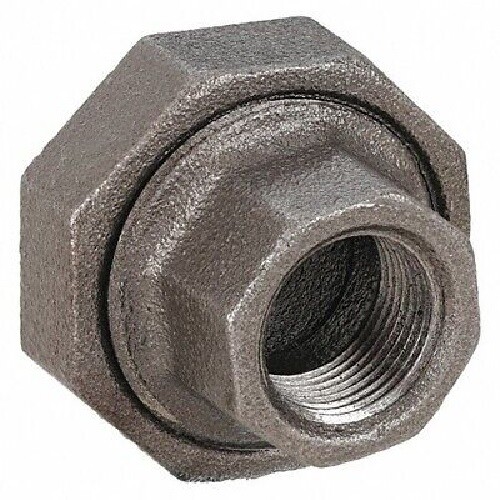 5 pcs) Various Sizes of Malleable Iron Pipe Union Female NPT Threaded Class 150