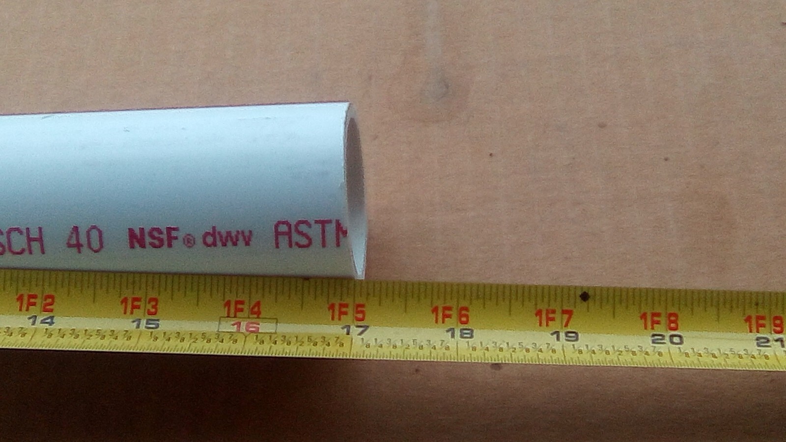 PVC Pipe 1-1/2″ x 16″ Minimum Length Schedule 40 2 pcs.