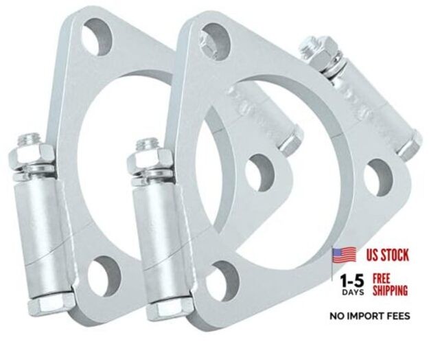 2.5 inch ID Triangle Exhaust Split Flange for 2.25 inch OD Flared Y Pipe, Pack