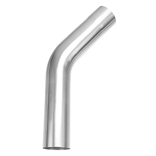 Exhaust Tube OD, 304 Stainless Steel Exhaust Pipe Mandrel Bend, 2.5″ 45 Degree