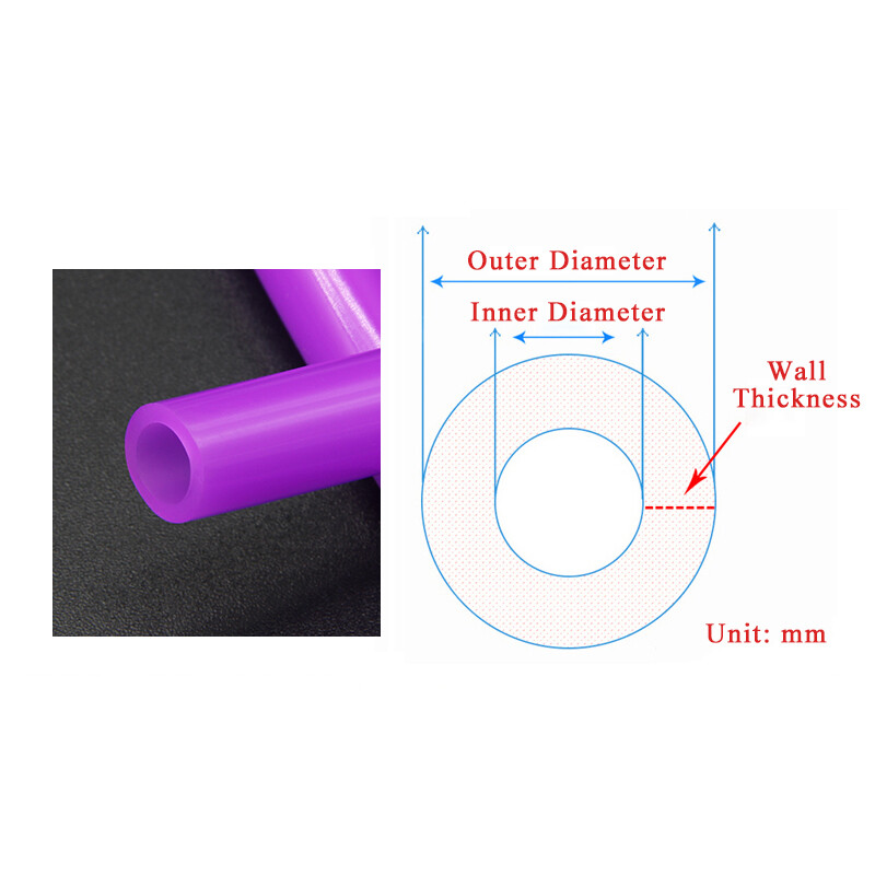 Purple Silicone Tube Food Grade Beer Milk Flexible Hose Pipe Soft Rubber 2mm-6mm
