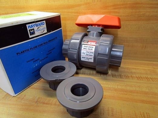 Hayward PVC Ball Valve, Two Piece, True Union, EPDM Seal, 1-1/4″ Socket/Threaded