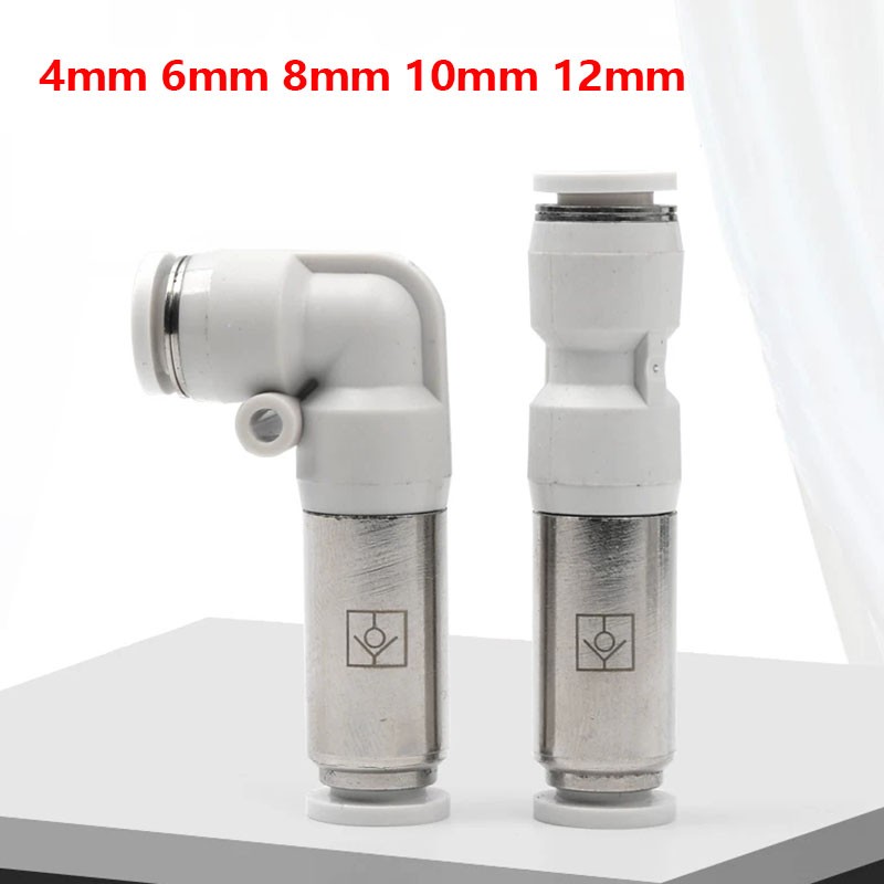 4mm 6mm 8mm 10mm 12mm Nylon Pneumatic Push Fit in Fitting Check Non Return Valve