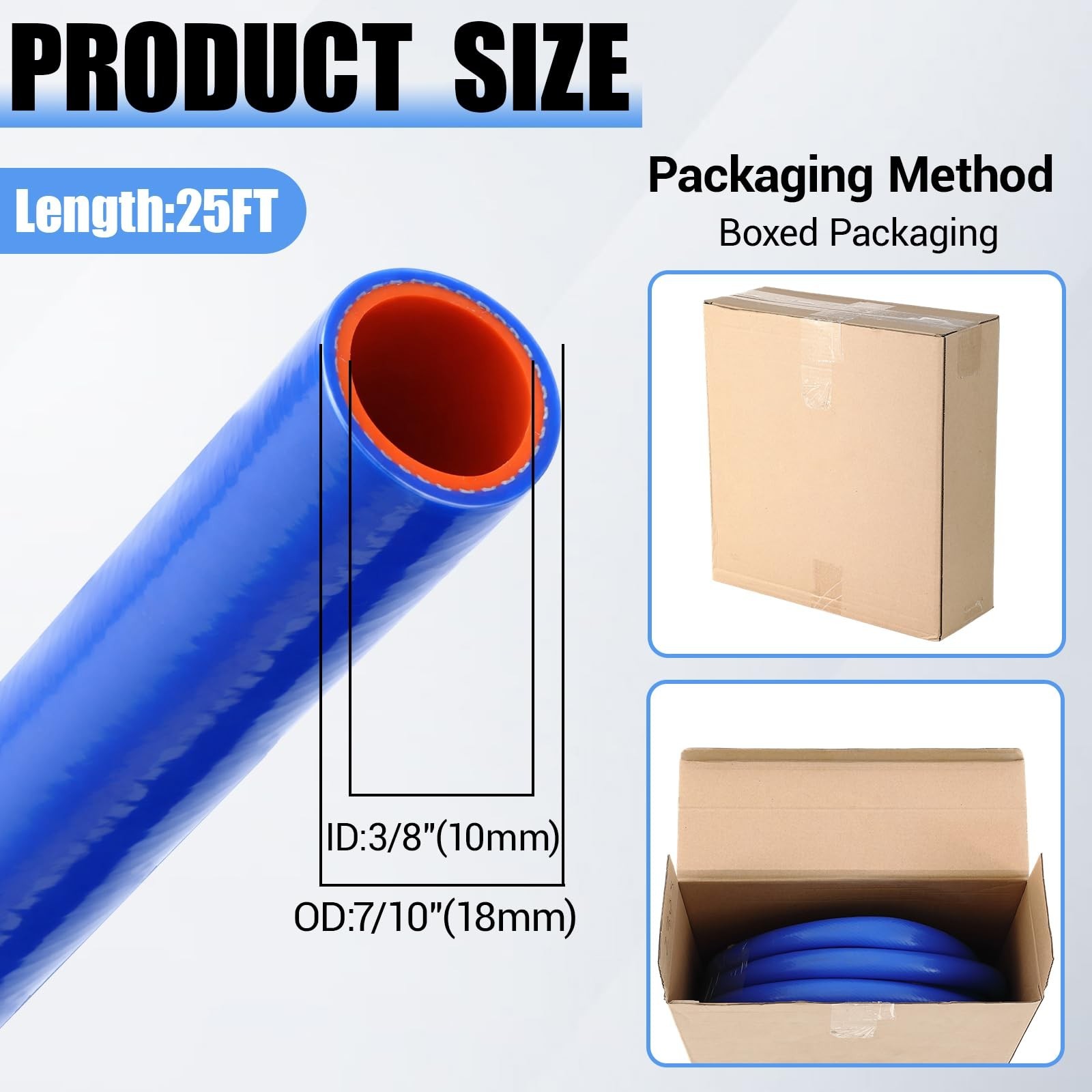 Outus 3/8″ ID Silicone Heater Hose 25 ft Roll, Coolant Radiator Straight 80 P…