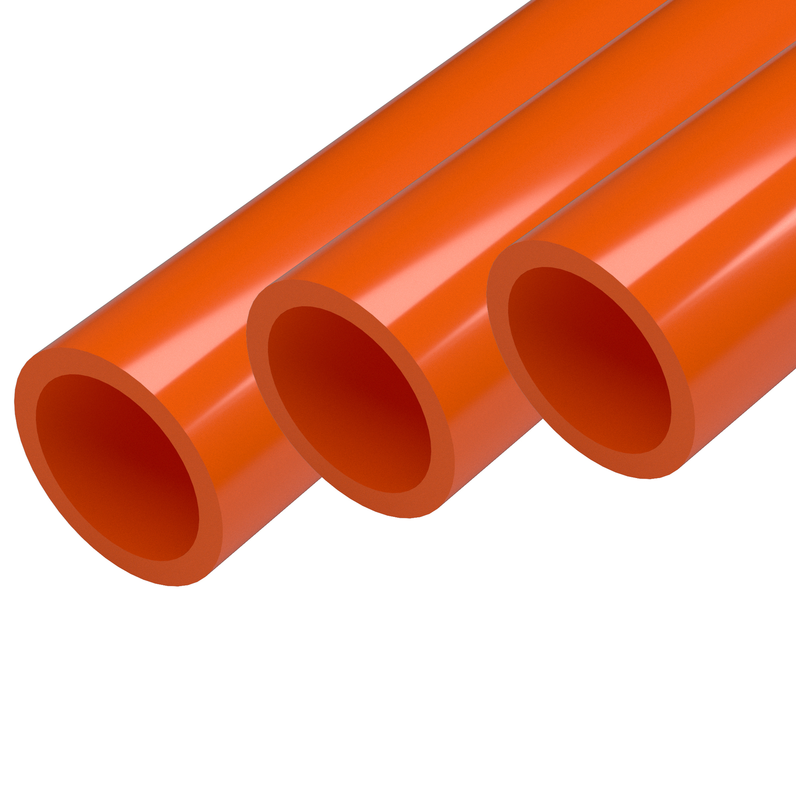 1″ Sch 40 Furniture Grade PVC Pipe, 40″L, Orange (3-PK), FORMUFIT – Made in USA