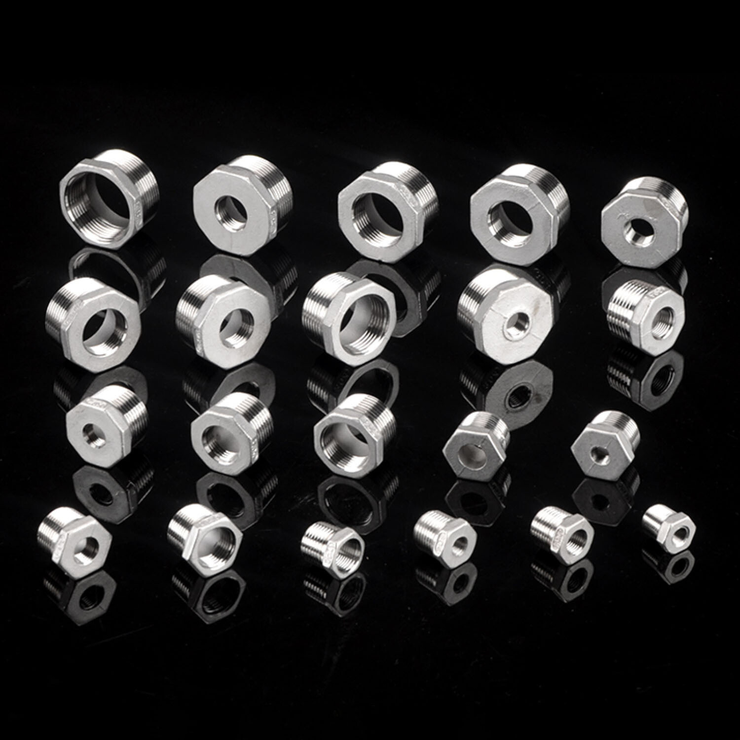 1/8″ to 1-1/2″ Stainless Steel A2 BSP Female/Male Bushing Reduce Coupler Fitting