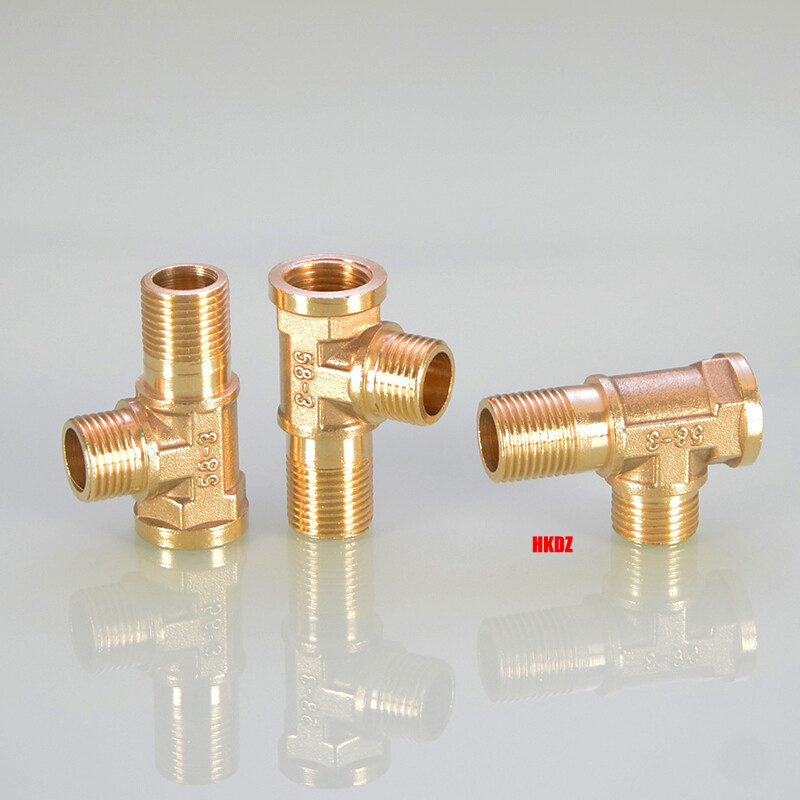 Brass BSP 1/2″ T-Shape Pipe Fittings Male/Female Thread Extension Tee Connector