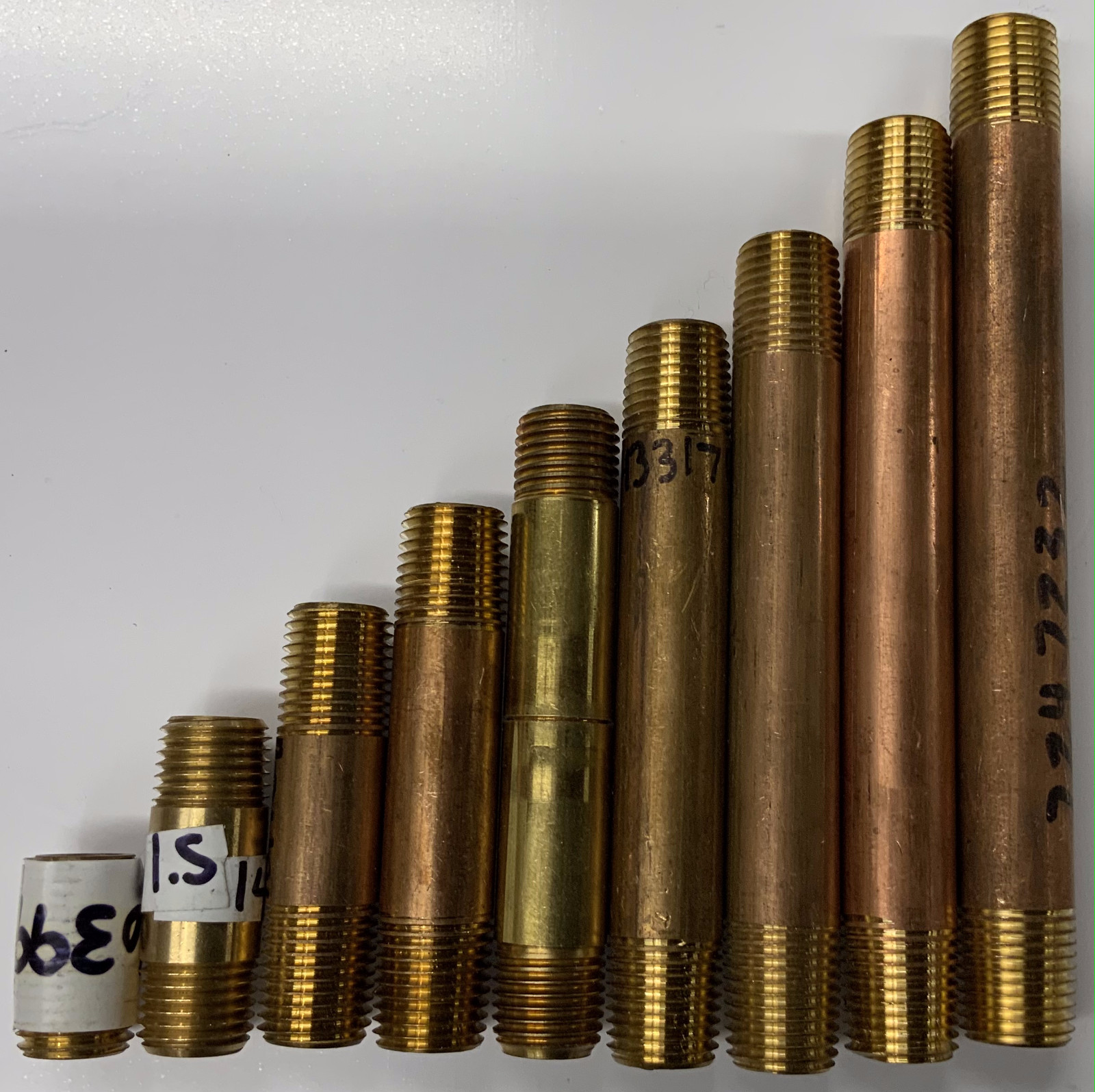 1/4″ Brass Pipe Nipple NPT Threaded Both Ends