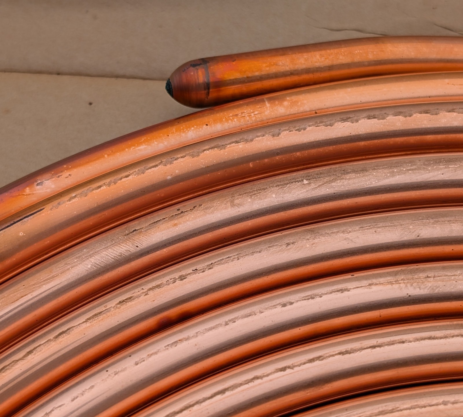 Vintage NOS 50ft Linderme Seamless Coil Copper Tubing AC & Refrigeration 1/2 In