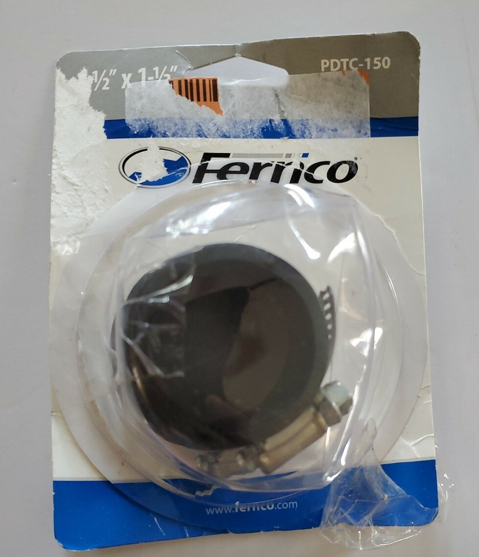 Genuine Fernco Flexible Drain Trap Connector 1.5 1.5 PDTC-150 black